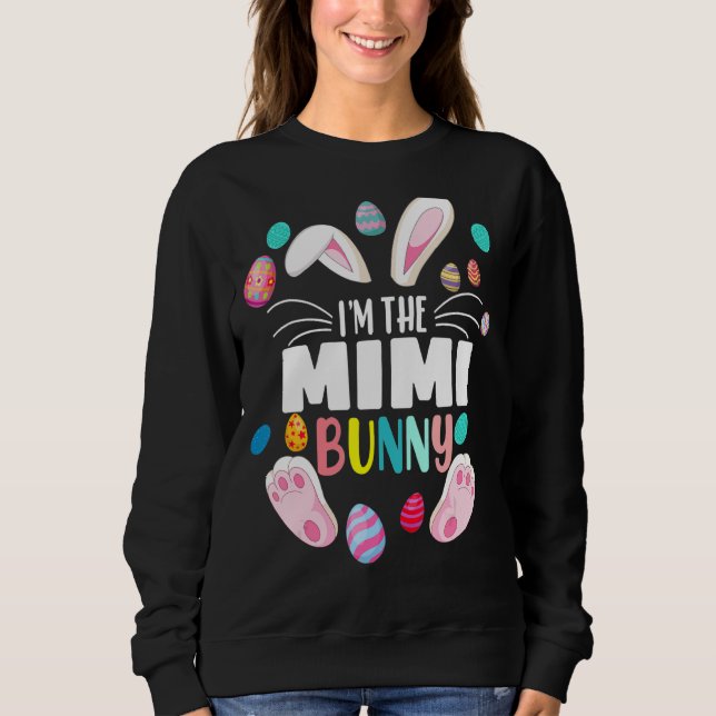 Sudadera Soy la familia Mimi Bunny Matching Eggs de Pascua  (Anverso)