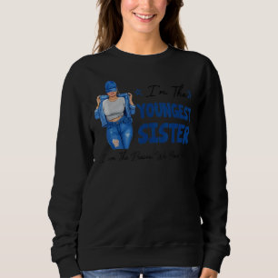 Sudadera Soy la hermana más joven Las reglas no se aplican 