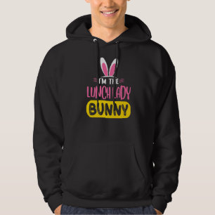 Sudadera Soy La Lechadora De Almuerzos Conejo Oídos Huevos