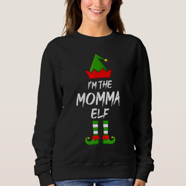 Sudadera Soy la mami Elf, Navidades de la familia Elf (Anverso)