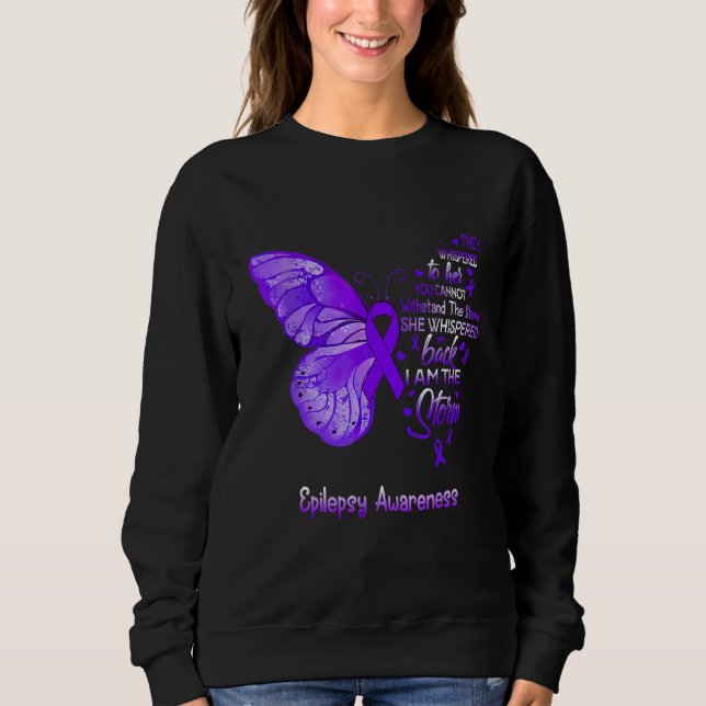 Sudadera Soy La Mariposa De Conciencia De La Epilepsia De T (Anverso)