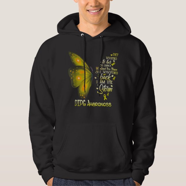 Sudadera Soy la mariposa de la tormenta DIPG (Anverso)