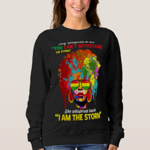 Sudadera Soy la mujer negra del graffiti de la tormenta