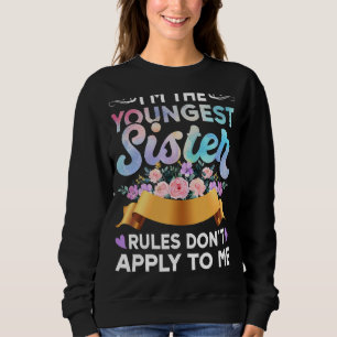 Sudadera Soy la regla más joven que no me aplica floral