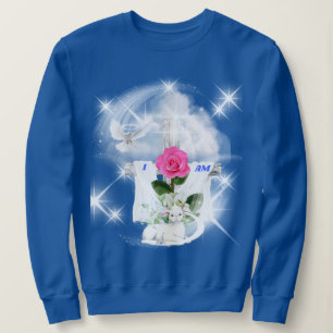 Sudadera Soy La Resurrección Blue Sweatshirt