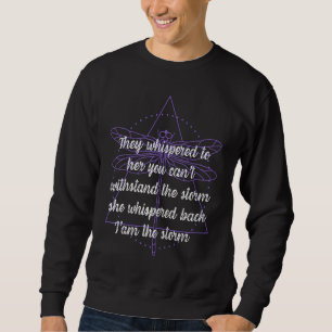 Sudadera Soy la tormenta de la camiseta de manga raglán Dra