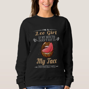 Sudadera Soy León Chica Leopard Astrología Zodiac Rótulo Mu