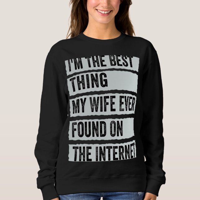 Sudadera Soy lo mejor que encontró mi esposa en el Inter (Anverso)