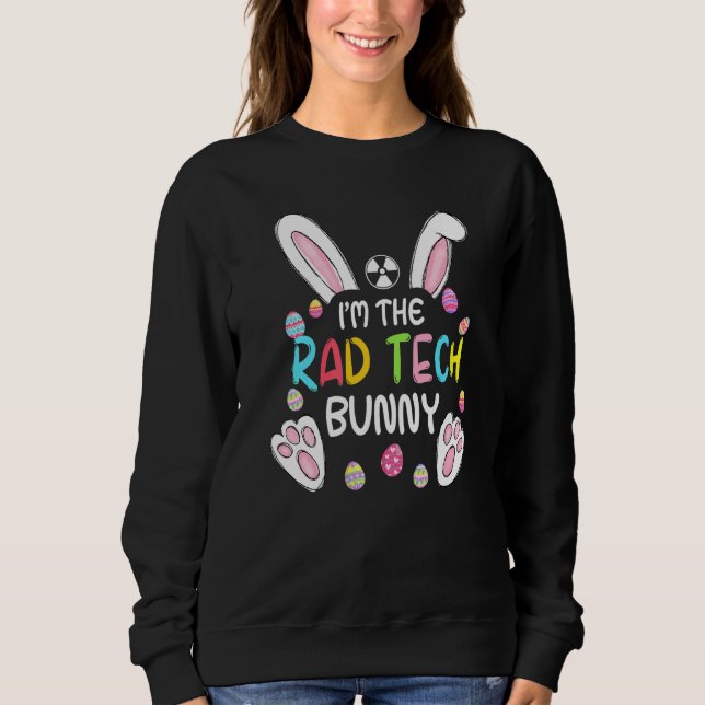 Sudadera Soy los huevos de Pascua de Conejo Cute Rad Tech (Anverso)