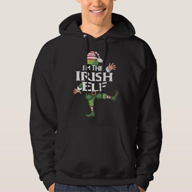 Sudadera Soy los Navidades elfos irlandeses víspera de Navi (Anverso)