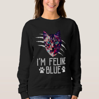 Sudadera Soy mamá felina de gato azul gatito gatito 2