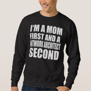 Sudadera Soy mamá y arquitecta de redes de texto gráfico