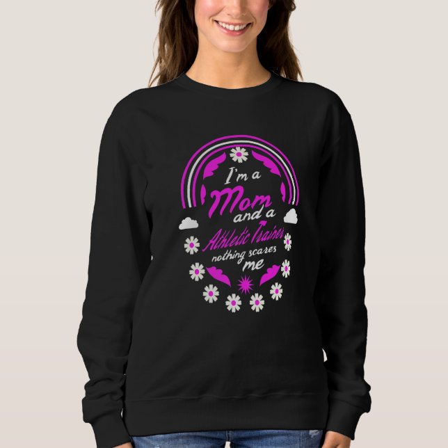 Sudadera Soy mamá y entrenadora atlética, nada me asusta (Anverso)