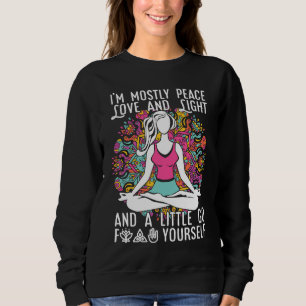 Sudadera Soy mayormente paz amor y luz yoga tatuaje mujeres