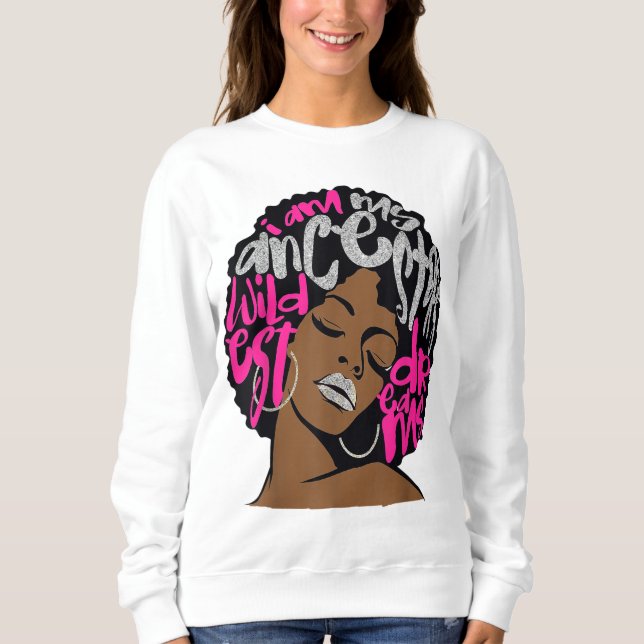 Sudadera Soy Mis Ancestros Soñan Bubblegum Afro B Rosado Ca (Anverso)