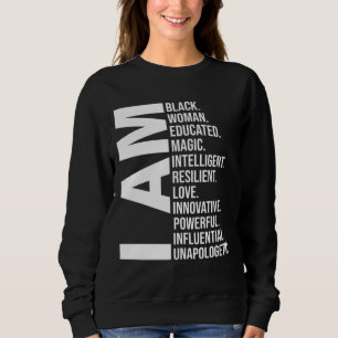 Sudadera Soy mujer negra en el mes de la historia negra edu