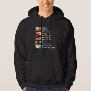 Sudadera Soy Mujer Negra Hermosa Magia Influyente Unapo