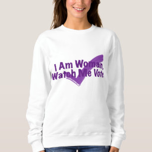 Sudadera Soy Mujer Observarme Votar Morado