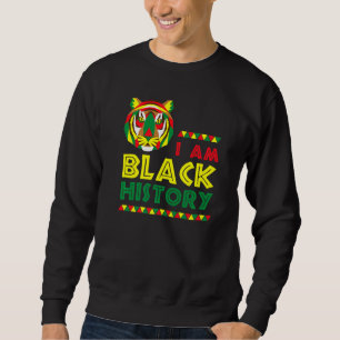 Sudadera Soy negra historia tigre afroamericano negro hola