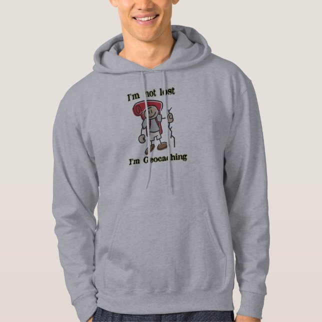 Sudadera Soy no perdido yo soy CAPILLA UNISEX de Geocaching (Anverso)