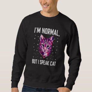 Sudadera Soy normal pero habla Humor gato gato gatito Kitte
