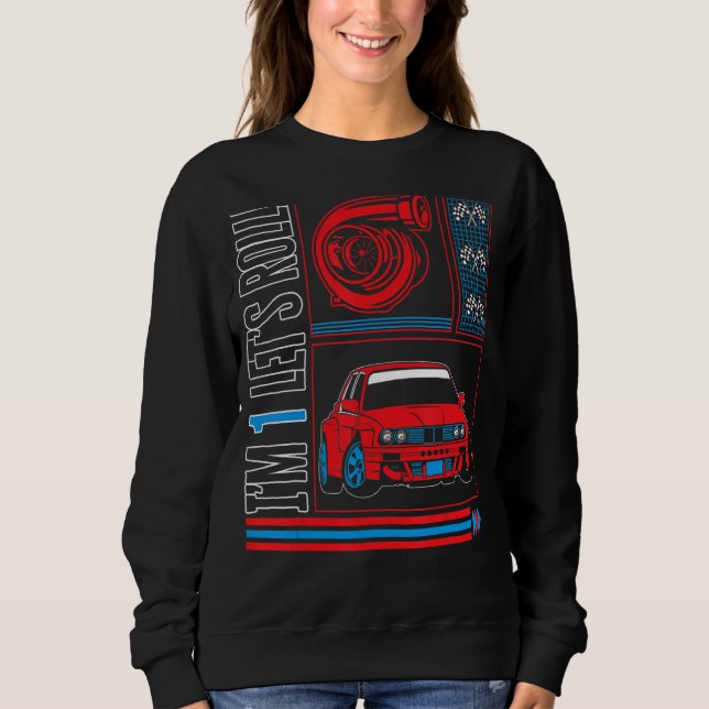 Sudadera Soy One Let's Roll Race Car Toddler 1er cumpleaños (Anverso)