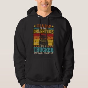 Sudadera soy padre de dos hijas y camionero vintage f