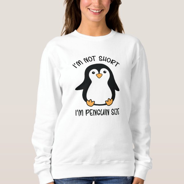 Sudadera Soy pingüino, corto día de aprecio Chica (Anverso)