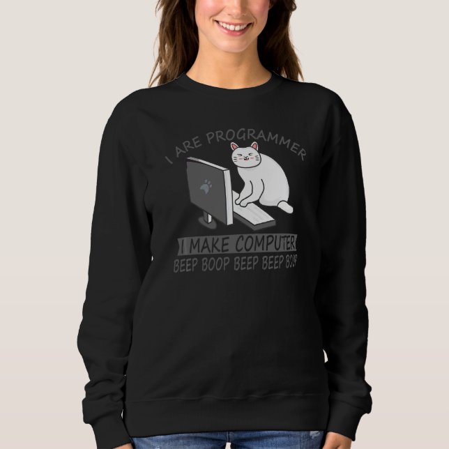 Sudadera Soy Programador Hago Boop De Sonido De Computadora (Anverso)