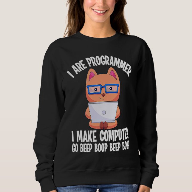 Sudadera Soy programador ingeniero de gatos codificador de  (Anverso)