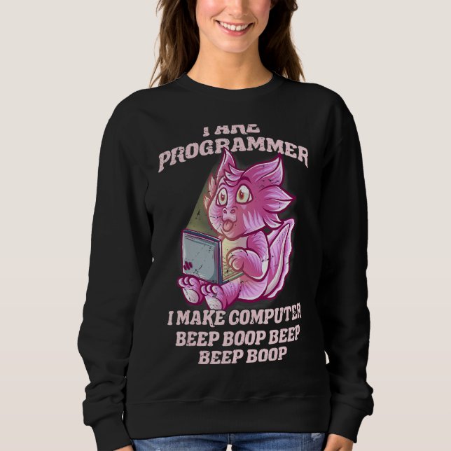 Sudadera Soy Programador Introvert It Nerd Axolotl Software (Anverso)