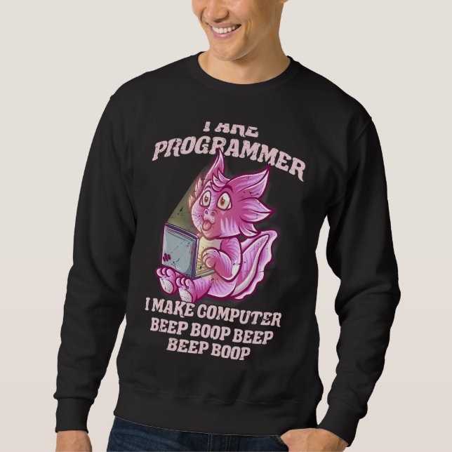 Sudadera Soy Programador Introvert It Nerd Axolotl Software (Anverso)