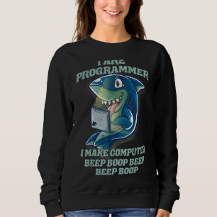 Sudadera Soy Programador Introvert It Nerk Shark Software