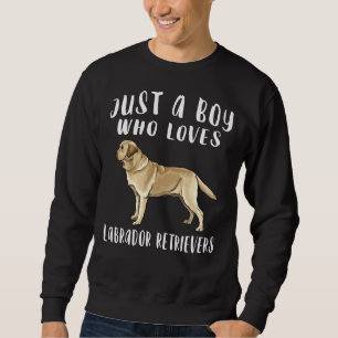 Sudadera Soy Sólo Un Niño Que Ama A Labrador Amarillo Recup