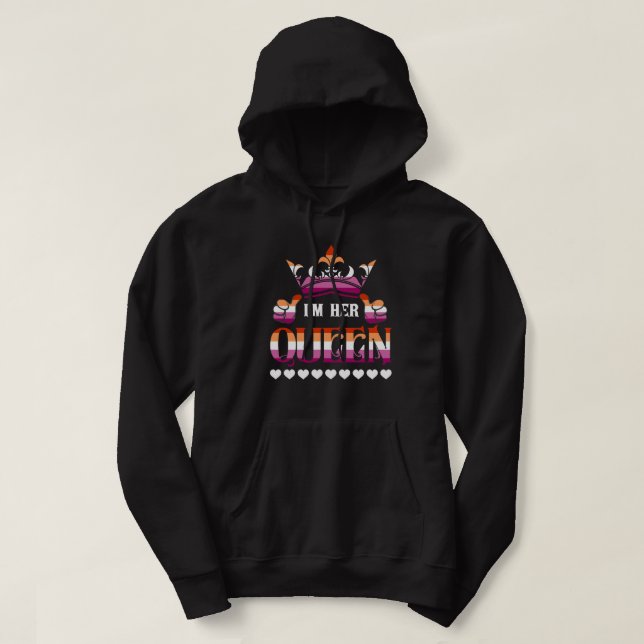 Sudadera Soy su Día de San Valentín del Orgullo LGBTQ Reina (Diseño del anverso)