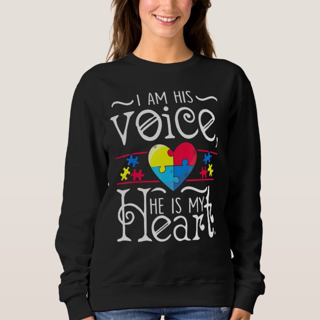 Sudadera Soy Su Voz Él Es Mi Corazón (Anverso)