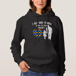 Sudadera Soy su voz Ella es consciente del autismo de mi ca