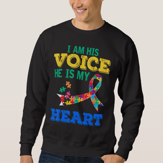 Sudadera Soy Su Voz Es Mi Pieza De Rompecabezas Del Corazón (Anverso)