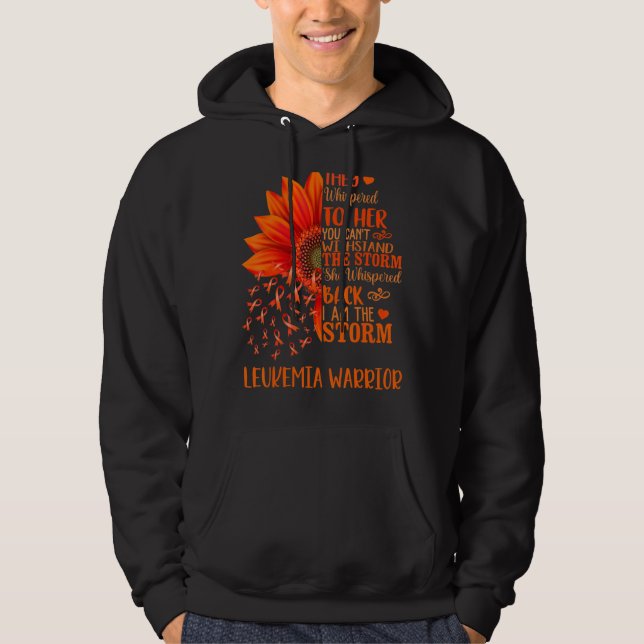Sudadera Soy Sunflo, la guerrera de la leucemia fuerte de l (Anverso)