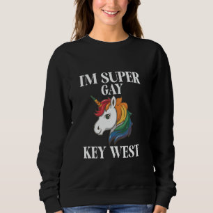 Sudadera Soy Super Gay Key West LGBTQ Unicornio Arcoíris Ga