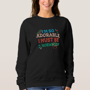 Sudadera Soy Tan Adorable Debo Ser Noruego Noruega Humor