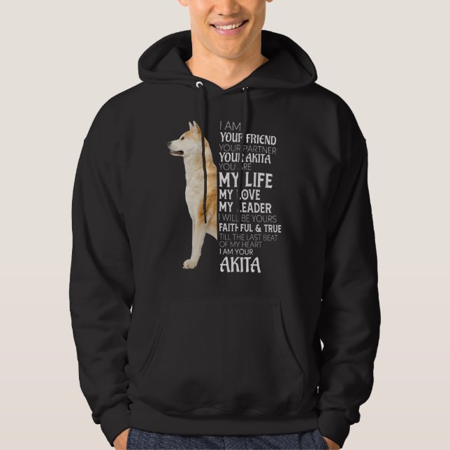 Sudadera Soy Tu Amigo Tu Pareja Tu Perro Akita Mamá D (Anverso)