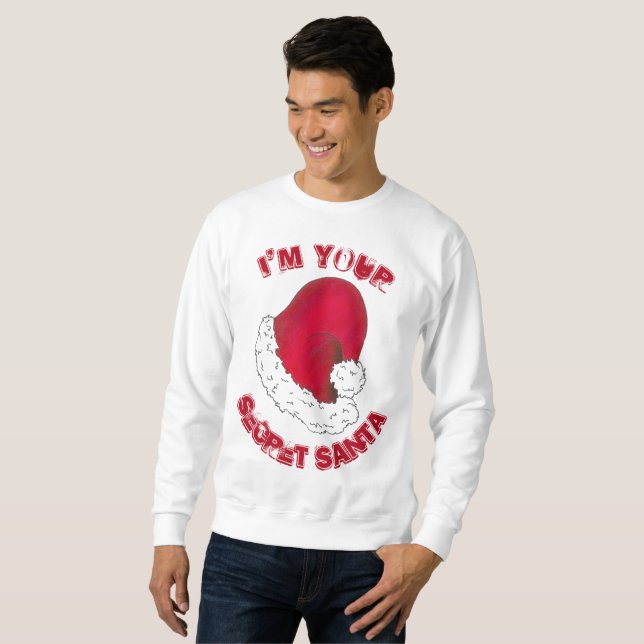 Sudadera Soy tu fiesta secreta de Navidades feos de Papá No (Anverso completo)