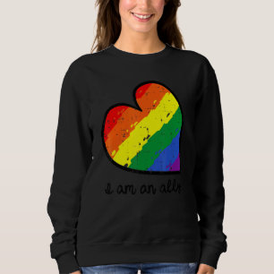 Sudadera Soy Un Aliado Que Apoya Lgbtq, Orgullo Arcoiris Ga