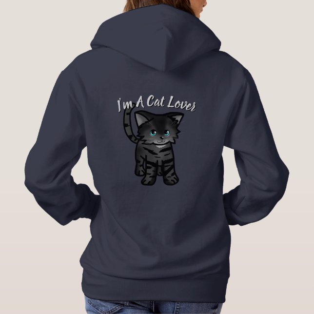 Sudadera "Soy un amante del gato" Hoodie (Reverso)