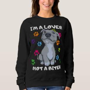 Sudadera Soy Un Amante, No Un Pistoso Pitbull Mamá Papá Paw