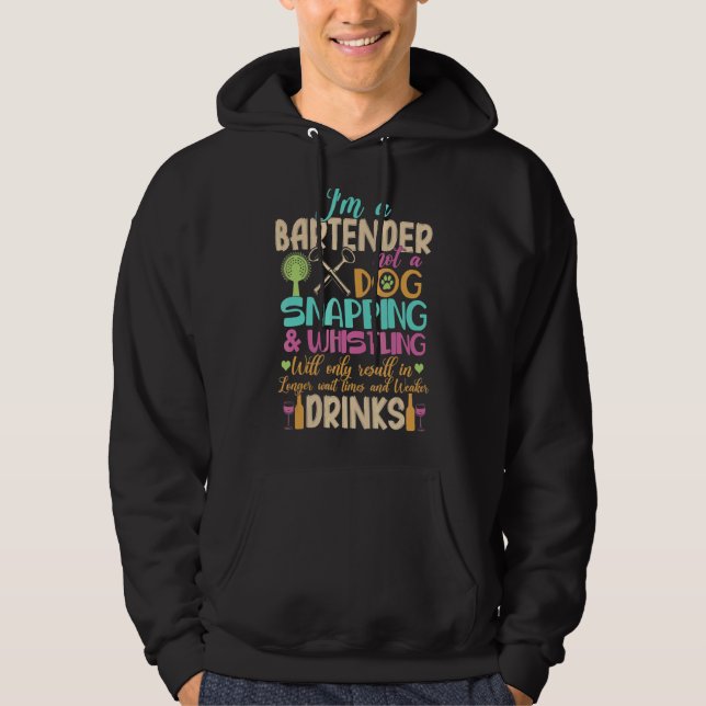 Sudadera Soy un barman, no un bar de tapadores de perros (Anverso)