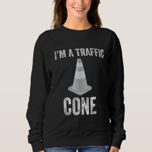Sudadera Soy un disfraz de cono de tráfico de Halloween fie