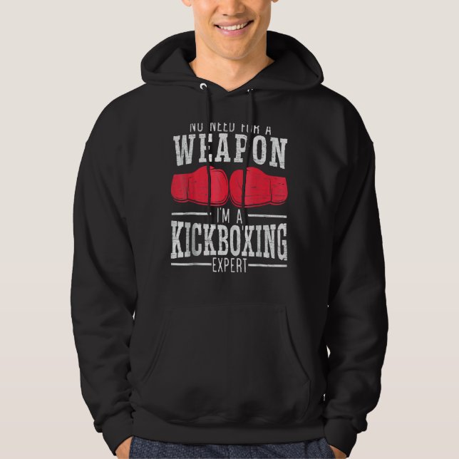 Sudadera Soy un experto en Kickboxing y combate al Kickboxe (Anverso)