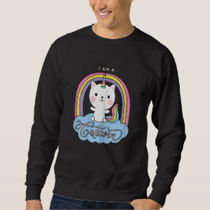 Sudadera Soy Un Gato De Caticorn Unicornio Cristal Magi